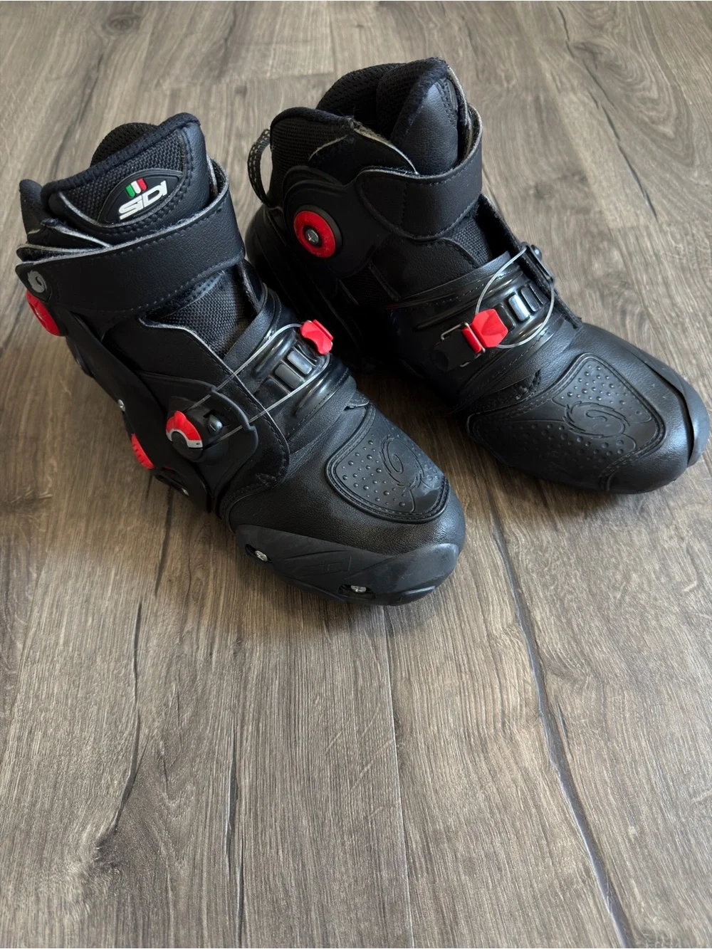 SIDI Tecno-II / Vertigo Black Leather Short Motorcycle Boots EU 41 / US 7.5